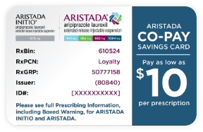 Co-pay Savings Card. Pay as low as a $10 copay per prescription.